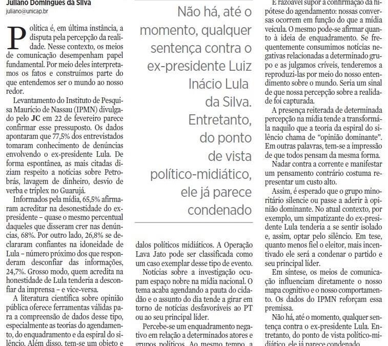 28 de fevereiro de 2016, Opinião JC